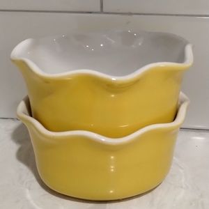 Crate & Barrel Sm.Souffle Ramekins set 2